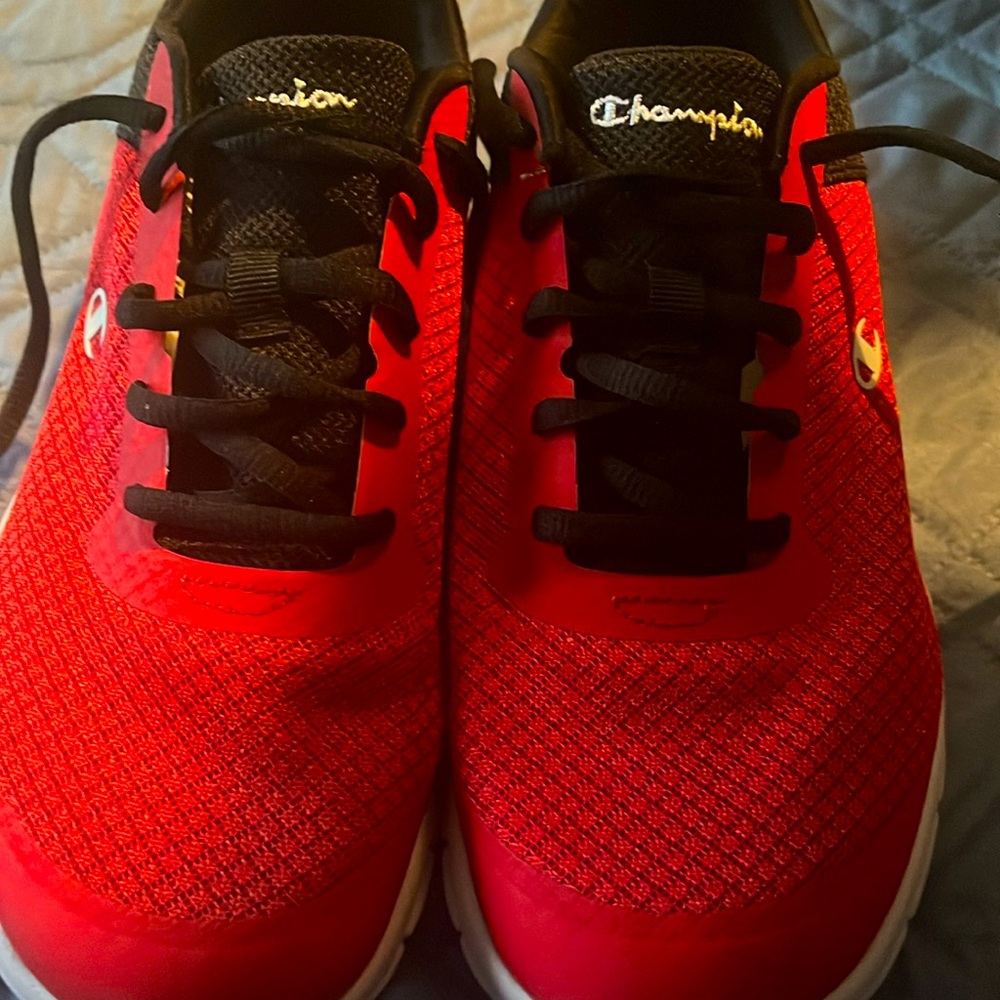 Champion red sneakers